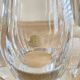 Pair large clear crystal val saint lambert table lamps - belgium 1950's