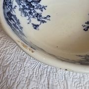 Grande vasque ancienne anglaise A.B & Co modèle May – flow blue floral