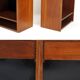Pair Retro Vintage Danish Teak Wall Mounted Bedside Tables Cabinets Drawers 70s