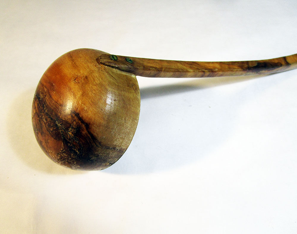 Olive wood ladle