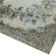 Handwoven overdyed oriental 1970s 177 cm x 320 cm blue carpet