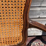 Pair of caned convertible armchairs Louis XV period
