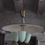 Vintage lacquered metal pendant from the 1950s, Herman Busquet for Hala.