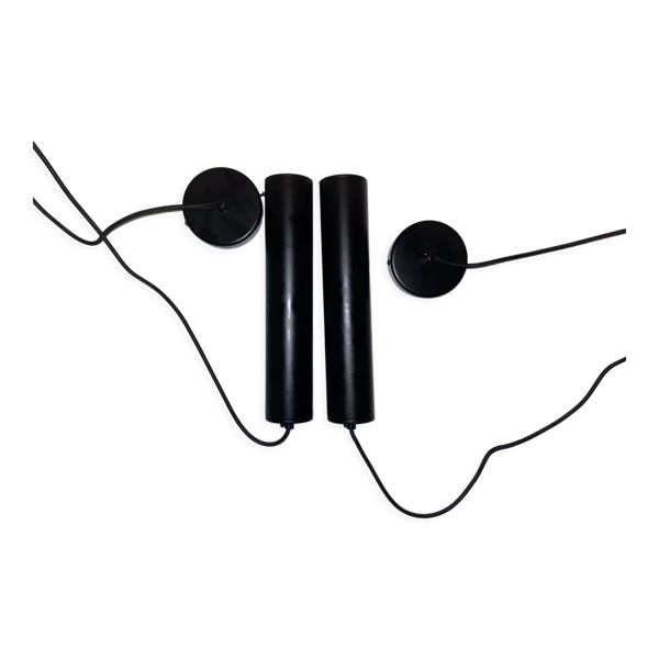 Paire de suspensions métal noir design