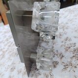 Vintage Aluminum and Glass Pendant Lamp