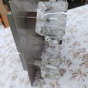 Vintage Aluminum and Glass Pendant Lamp