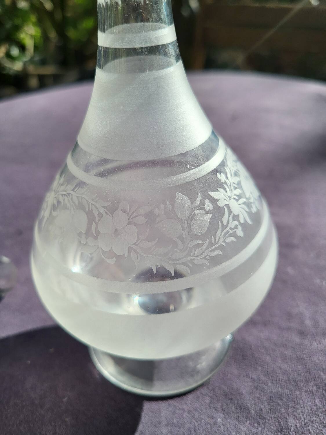 19th century muslin glass carafe