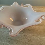 Vintage pink glass paste cup