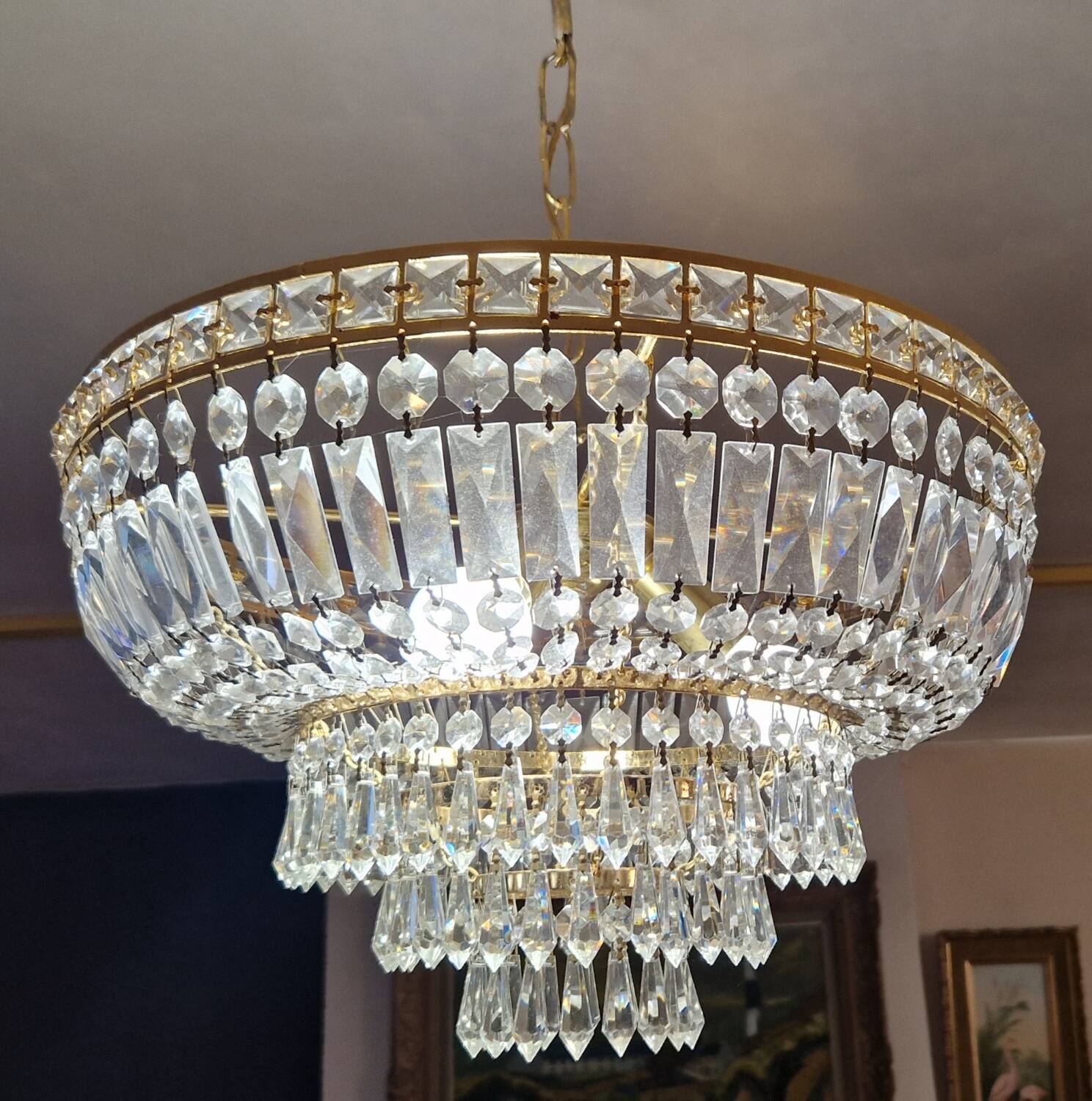 Lustre pampille vintage