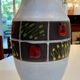 Vintage West Germany Vase – White Ceramic & Multicoloured Graphic Frieze