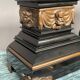 Pair of large Renaissance-style candlesticks. Marble. Solid bronze.