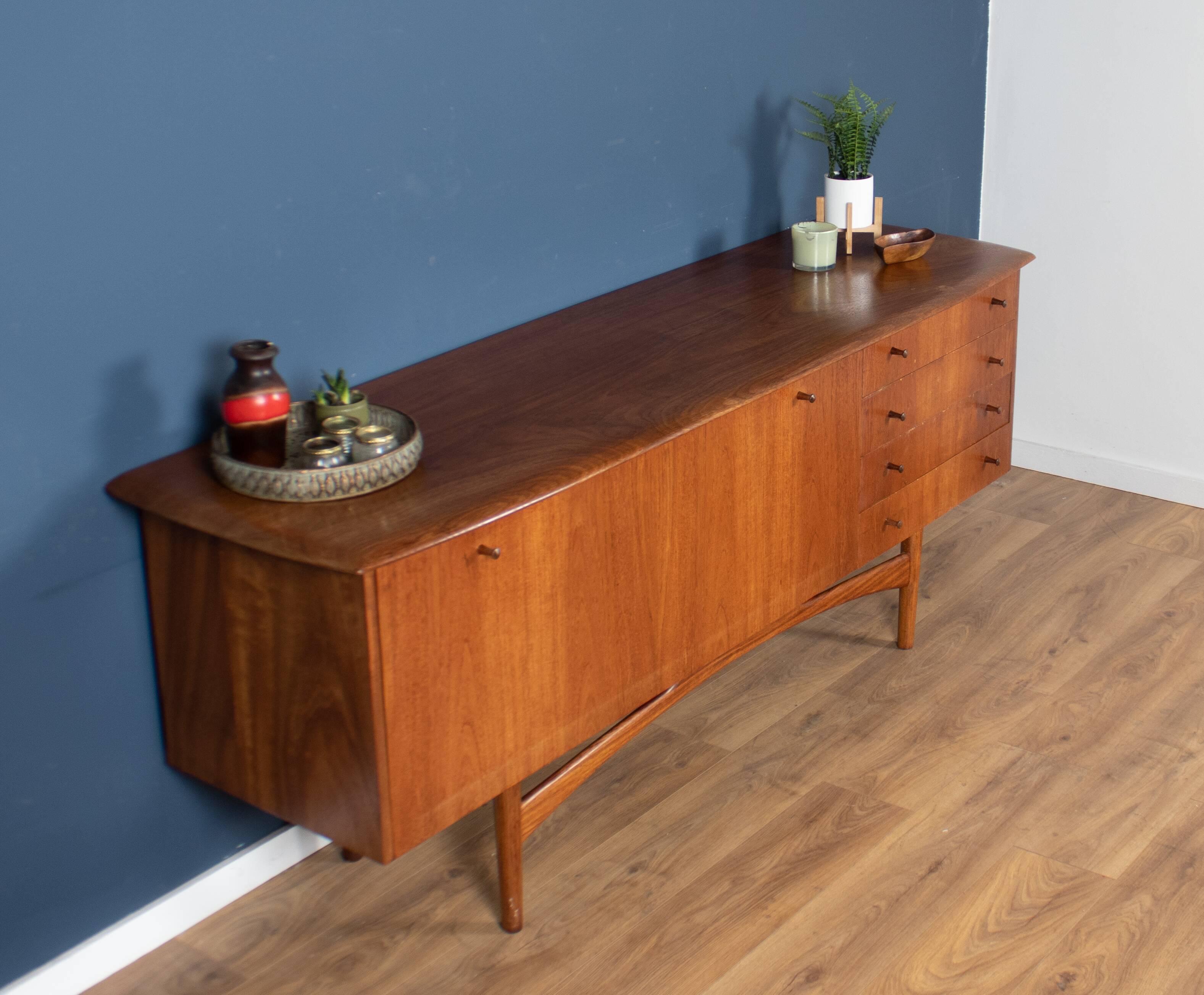 Retro Teak 1960s Long Mid Century Sideboard By Dalescraft