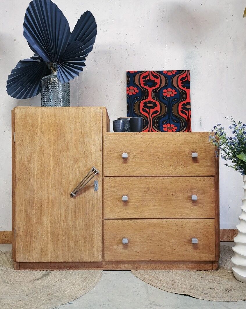 Asymmetrical art deco dresser