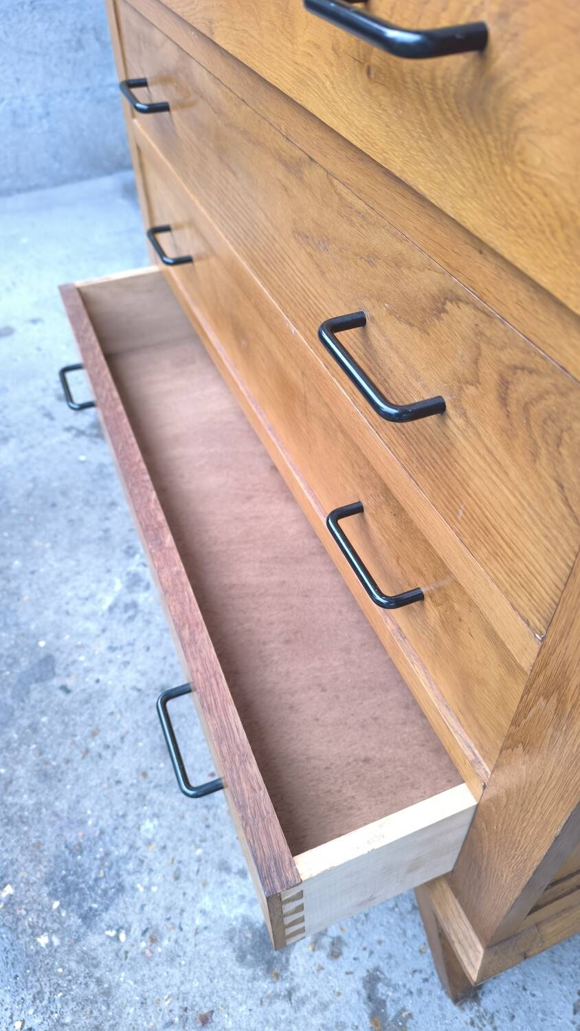 1960 compass foot chest of drawers