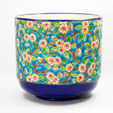 French Art Deco Longwy Faience Cachepot 1940s