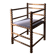 turned wood spool armchair velvet