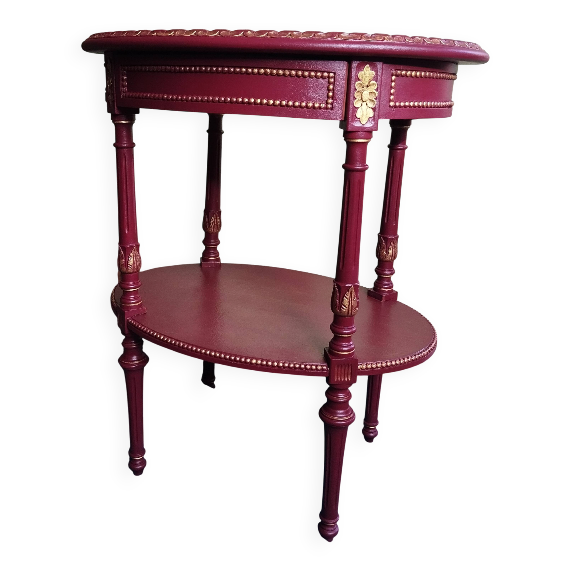 Tavolino ovale stile neoclassico rivisitato
