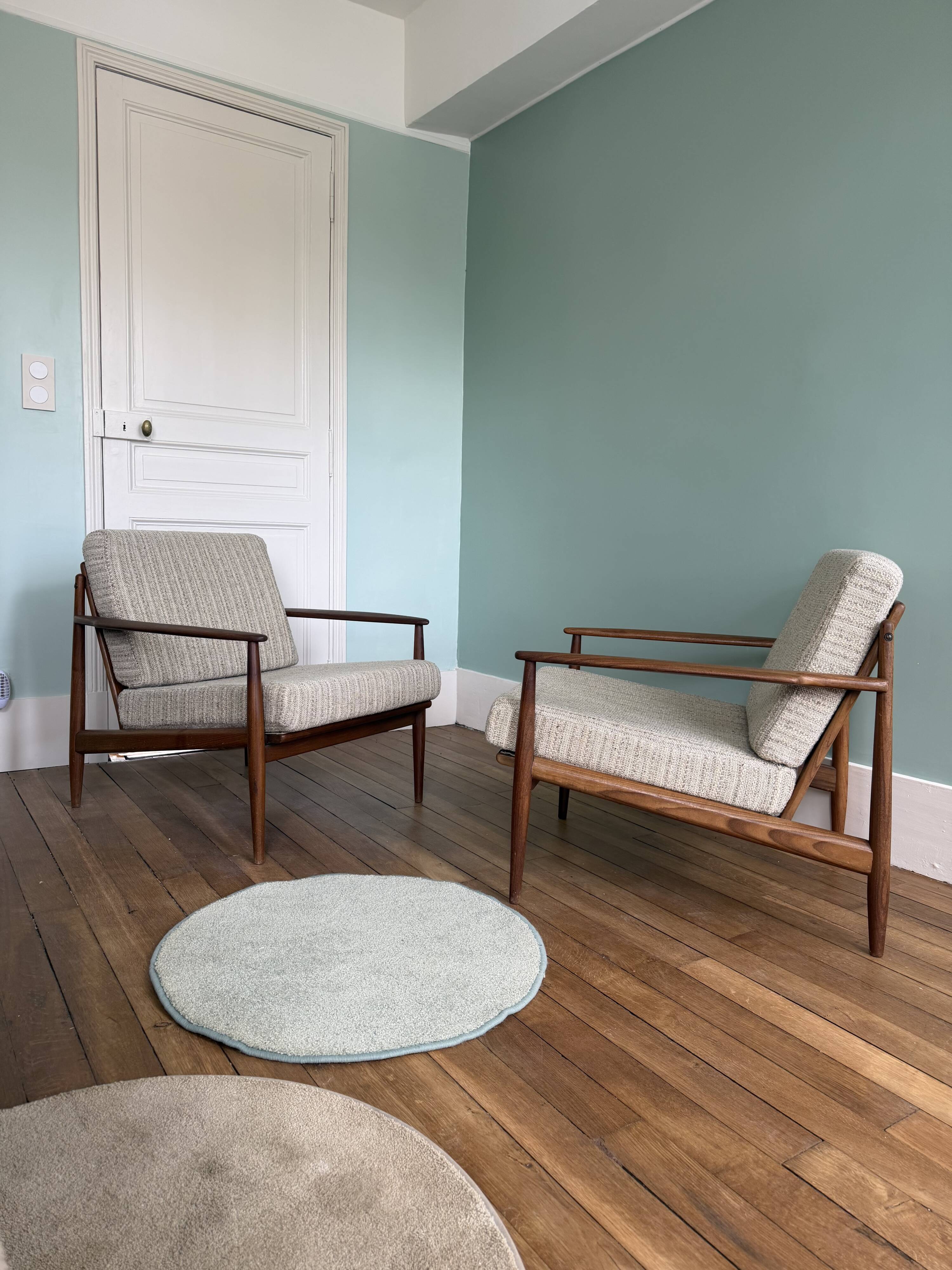 Vintage teak Scandinavian armchair