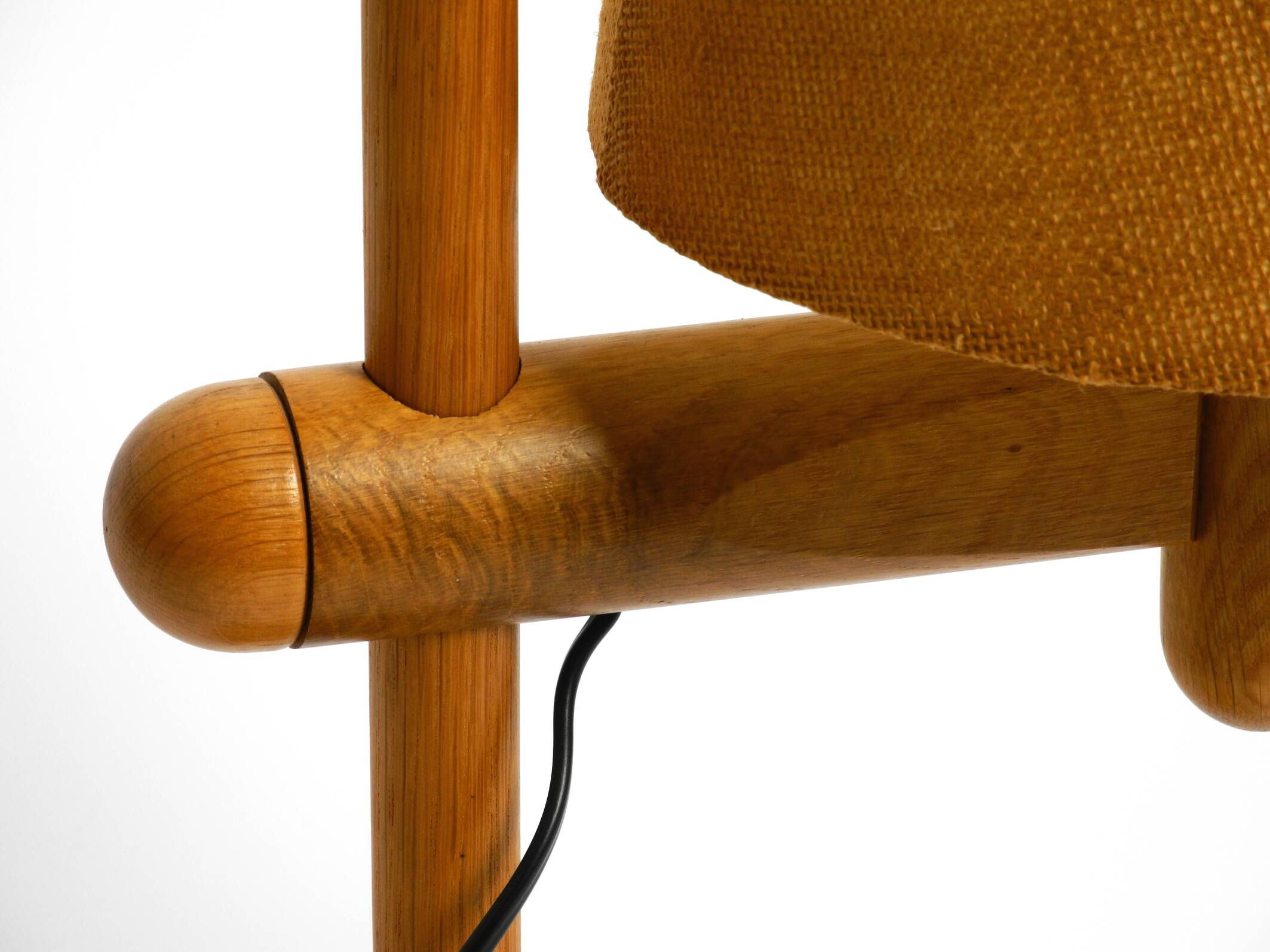 1960s Temde table lamp made of oak wood and with height-adjustable shade