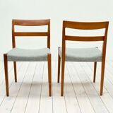 1960s Swedish garmi teak dining chairs by Nils Jonsson for Troeds, set of 6