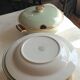 Vintage soup service in celadon green and ivory by villeroy & boch.