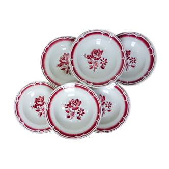 6 vintage porcelain hollow plates 210126