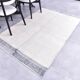 4x7 Blue & White Handmade Wool Turkish Rug, 135x213Cm