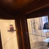 Silver cabinet, solid cherry wood display case