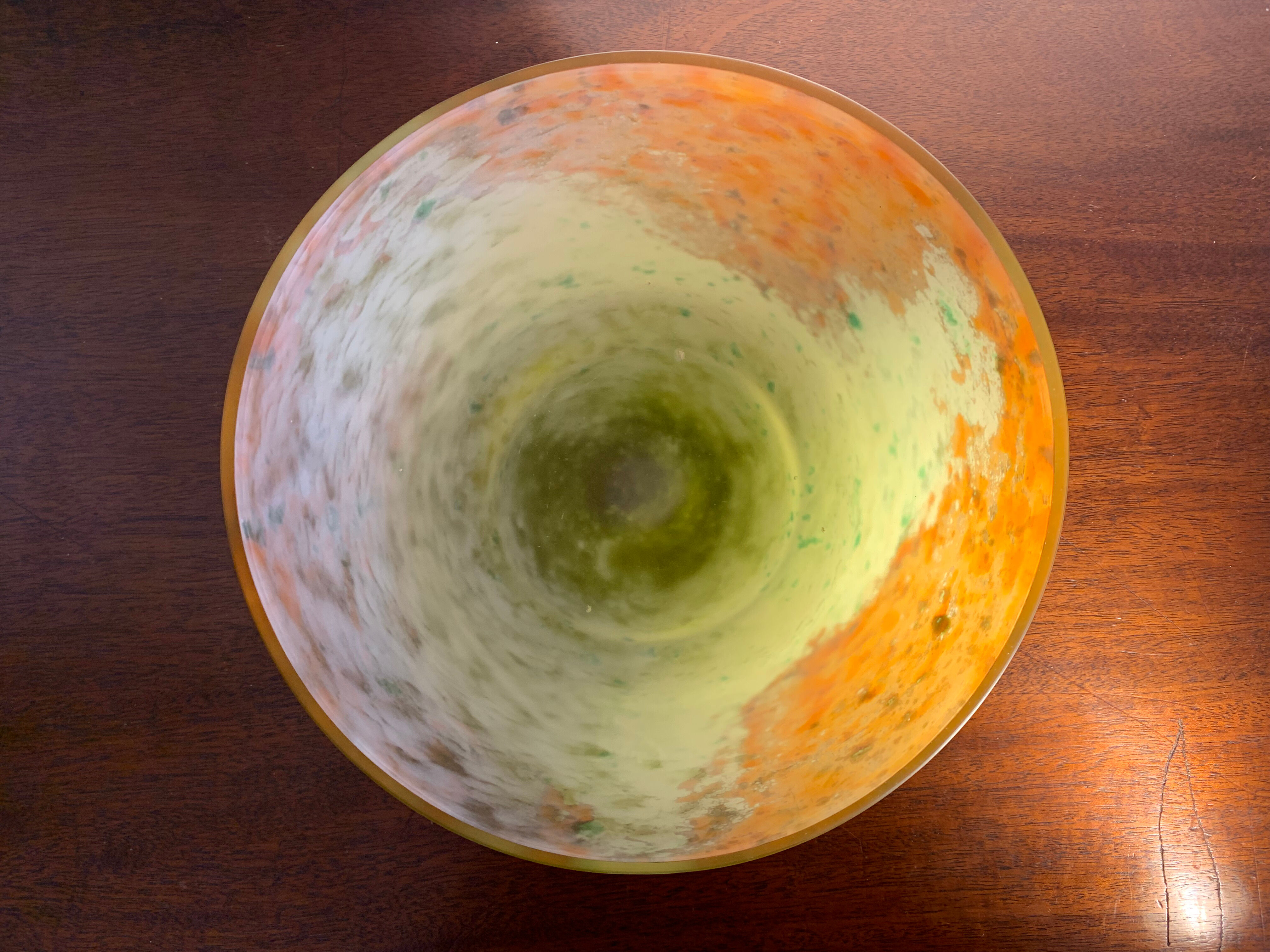 Coupe Daum Nancy en verre marmoréen