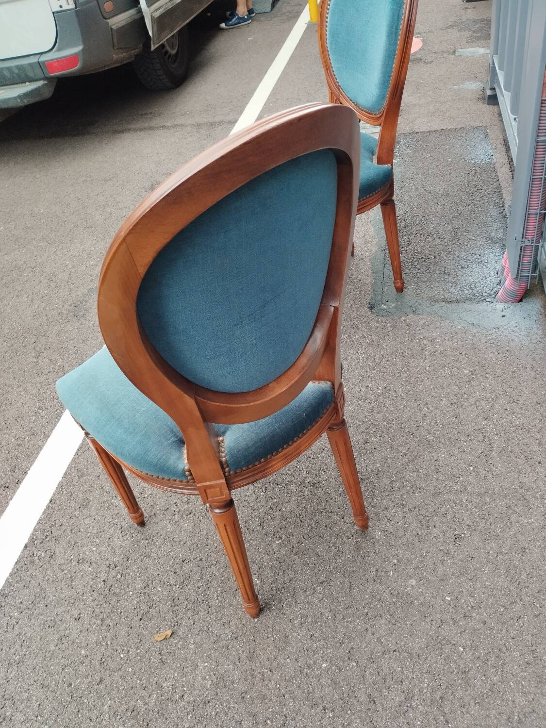 Pair of antique Louis XVI style chairs
