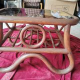 Rattan coffee table from the 70s