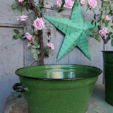 Lot of 3 pieces enamelled basins and bucket