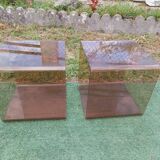 Plexiglas bedside tables