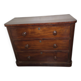 English style mahogany chest of drawers with 3 drawers