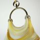 Grande lampe suspendue cosack en acrylique et laiton des années 1970 style spatial
