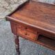 French antique watchmaker's bench – Table with drawers, vice, and original sliding leather surface – circa 1900