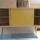 Blue and yellow formica buffet