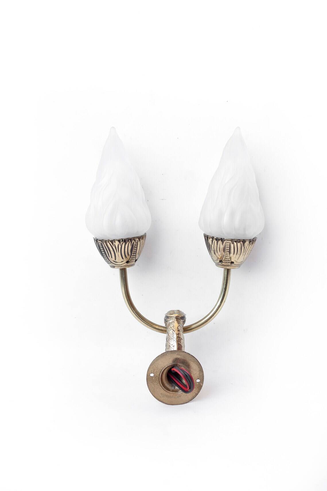 vintage duck brass wall light, brass torch light, flame globe, lighting, decoration