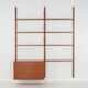 Teak bookcase PS System, Danish design, 1960s, manufactured by Randers Møbe