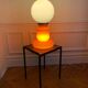 Vintage opaline lamp in orange and white opaline