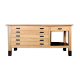 Solid wooden steel tray counter