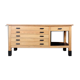 Comptoir en bois massif plateau acier