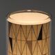 Floor Lamp with Sven Markelius “Pythagoras” Fabric Shade — Nordiska Kompaniet (attr.), Sweden, circa 1955–1960