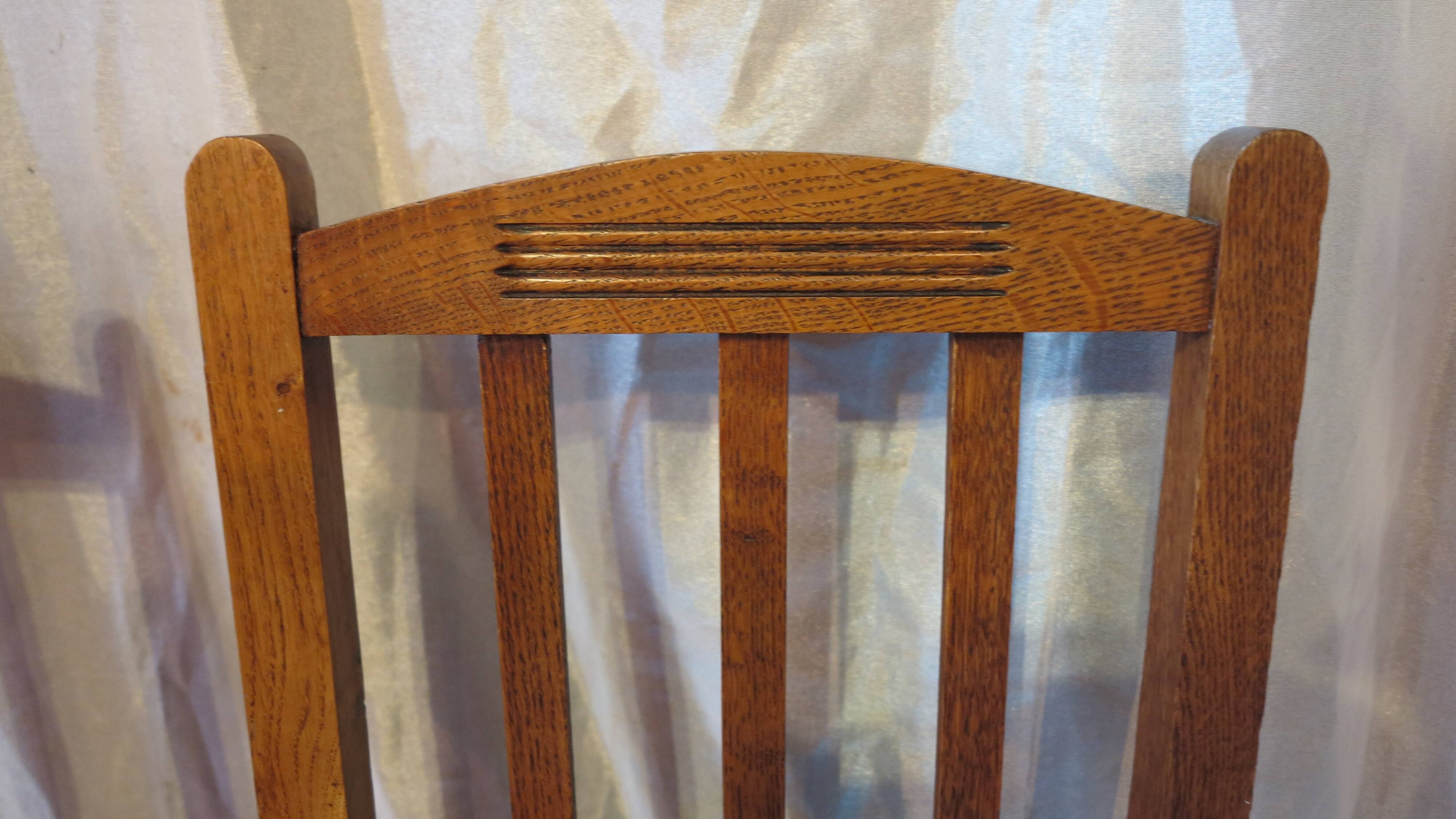 set of 5 oak dining room chairs