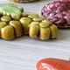 Set of Vallauris fruit and vegetable knife holders
