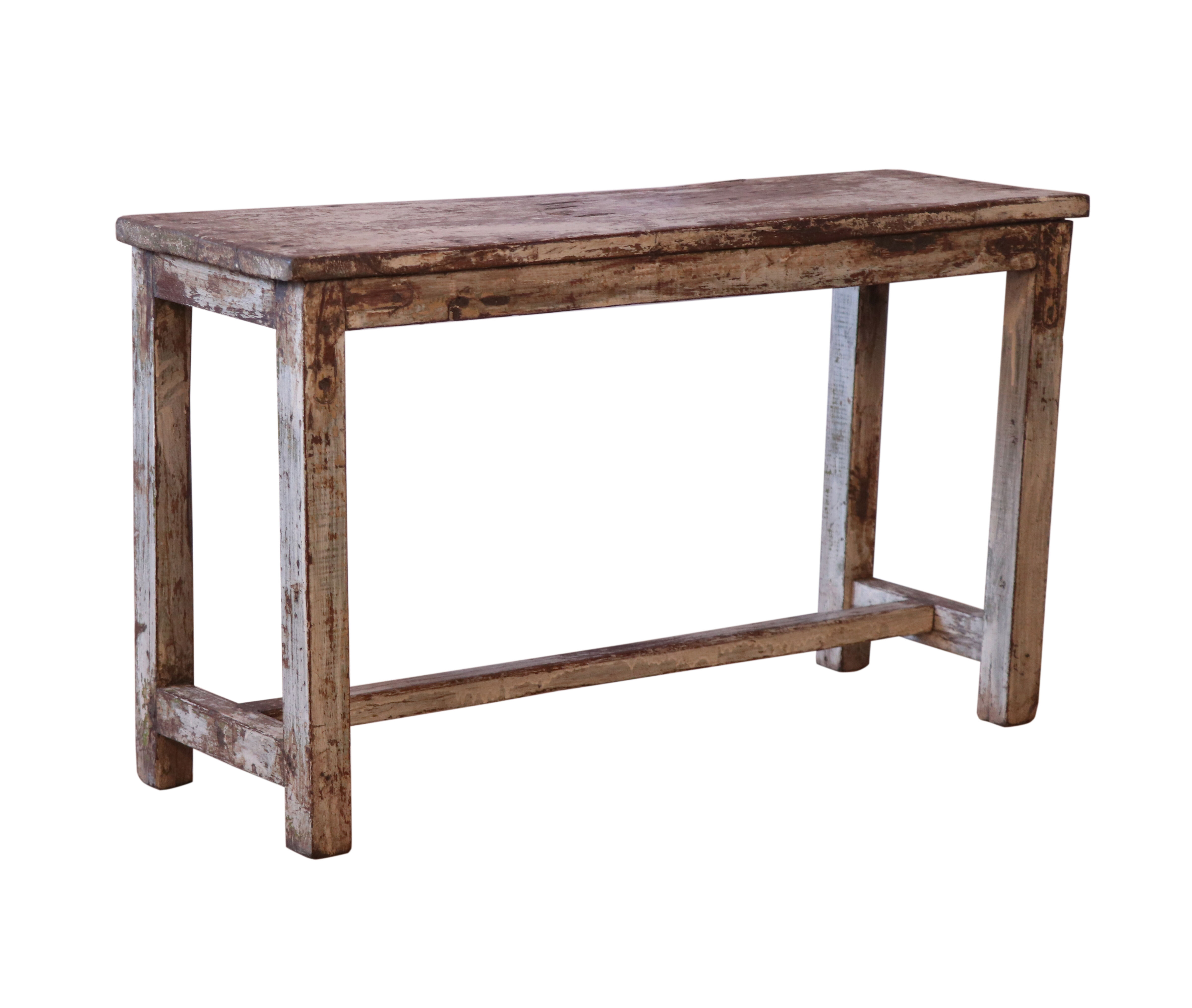 Old Burmese teak bench original unbleached patina
