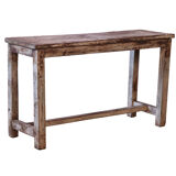 Old Burmese teak bench original unbleached patina