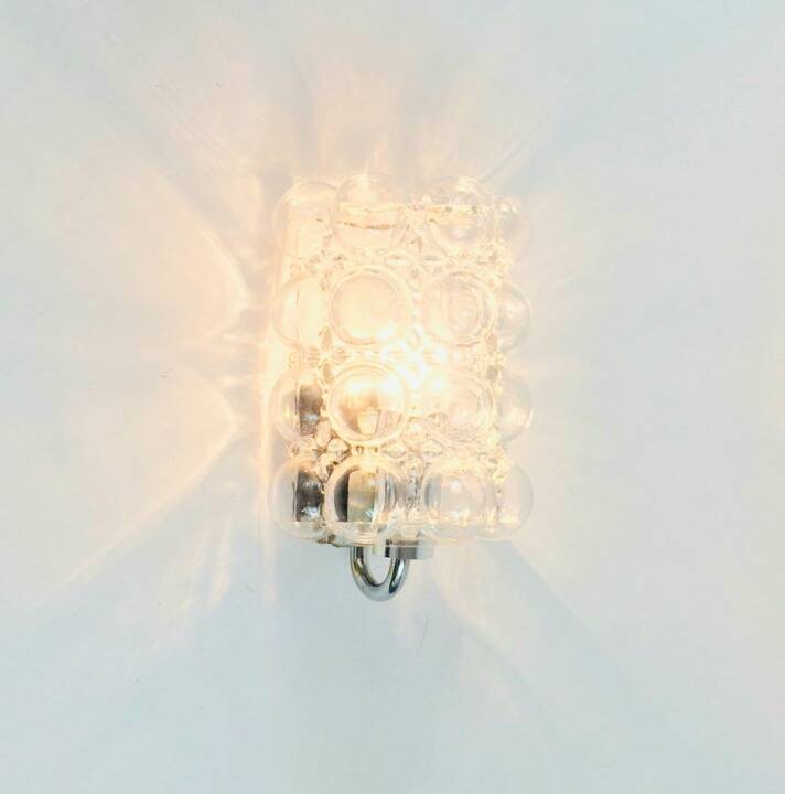 Mid-Century Bubble Glass Wall Lamps by Helena Tynell for Limburg, 1960s