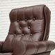 1970s, Danish armchair, original brown furniture leather.