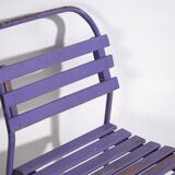 Anciennes chaises de patio violettes (c.1920). Ensemble de 2 pièces